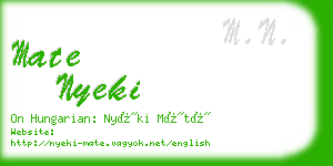 mate nyeki business card